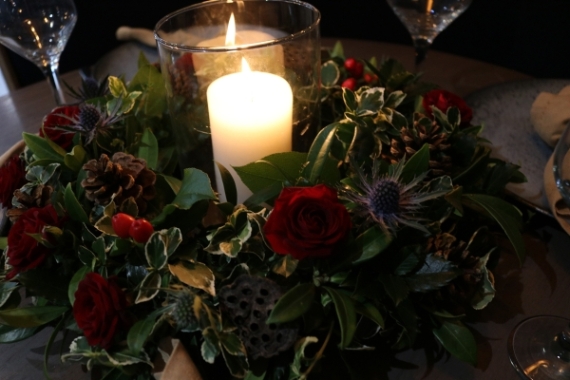 Festive Table Ring  Vase and Candle Inc.